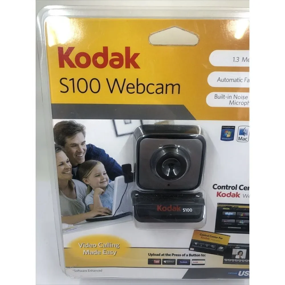 Kodak S100 WebCam USB 1.3 Megapixel, Automatic Face Tracking .2010